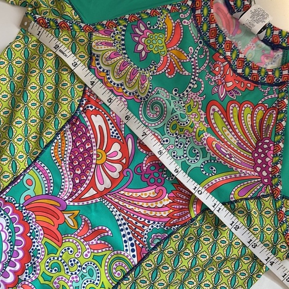 Trina Turk Long Sleeve Crewneck Swim Tee Shirt - Picture 6 of 8